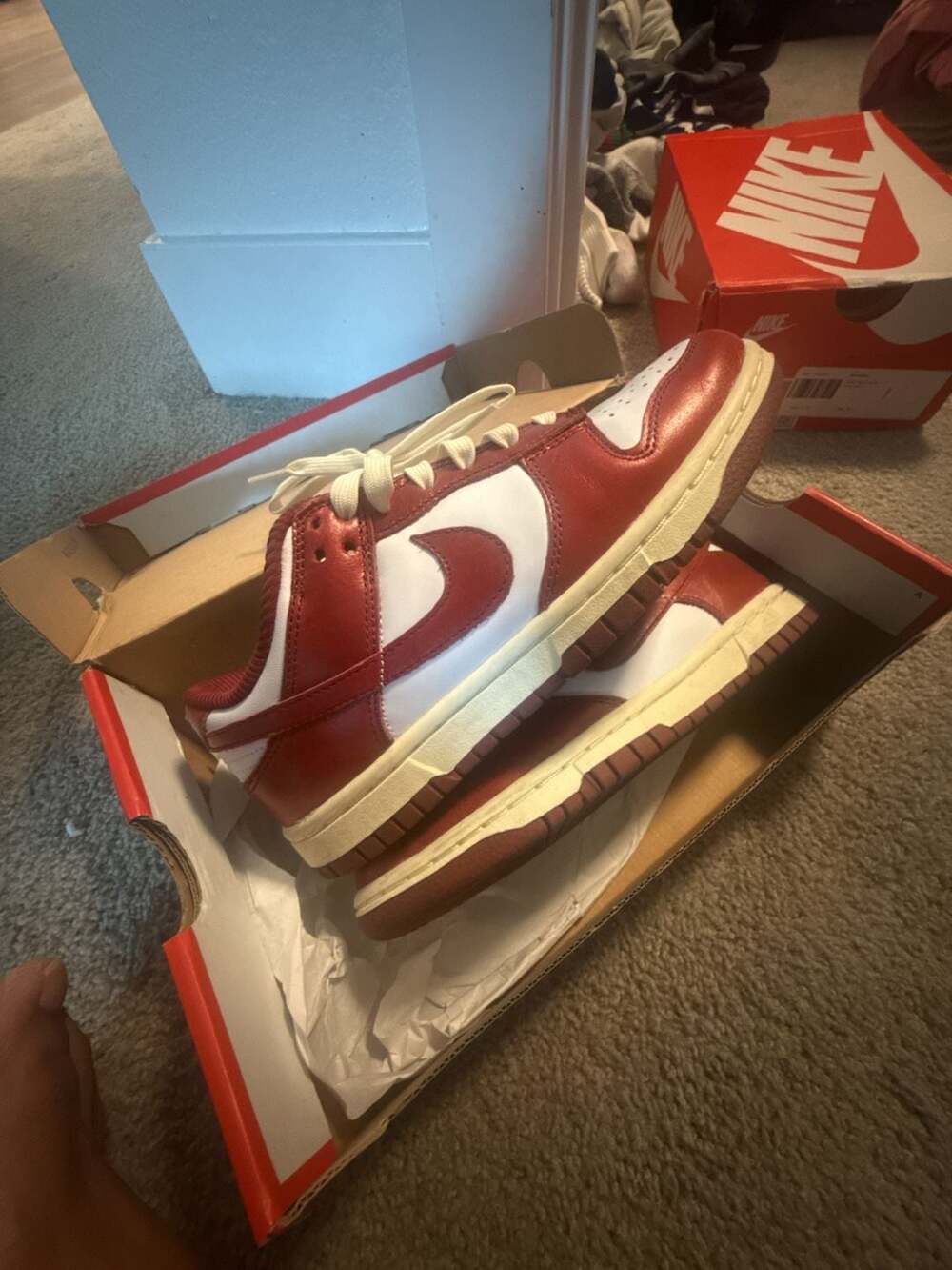 Buy Nike Wmns Dunk Low Premium 'Vintage Red' - FJ4555 100